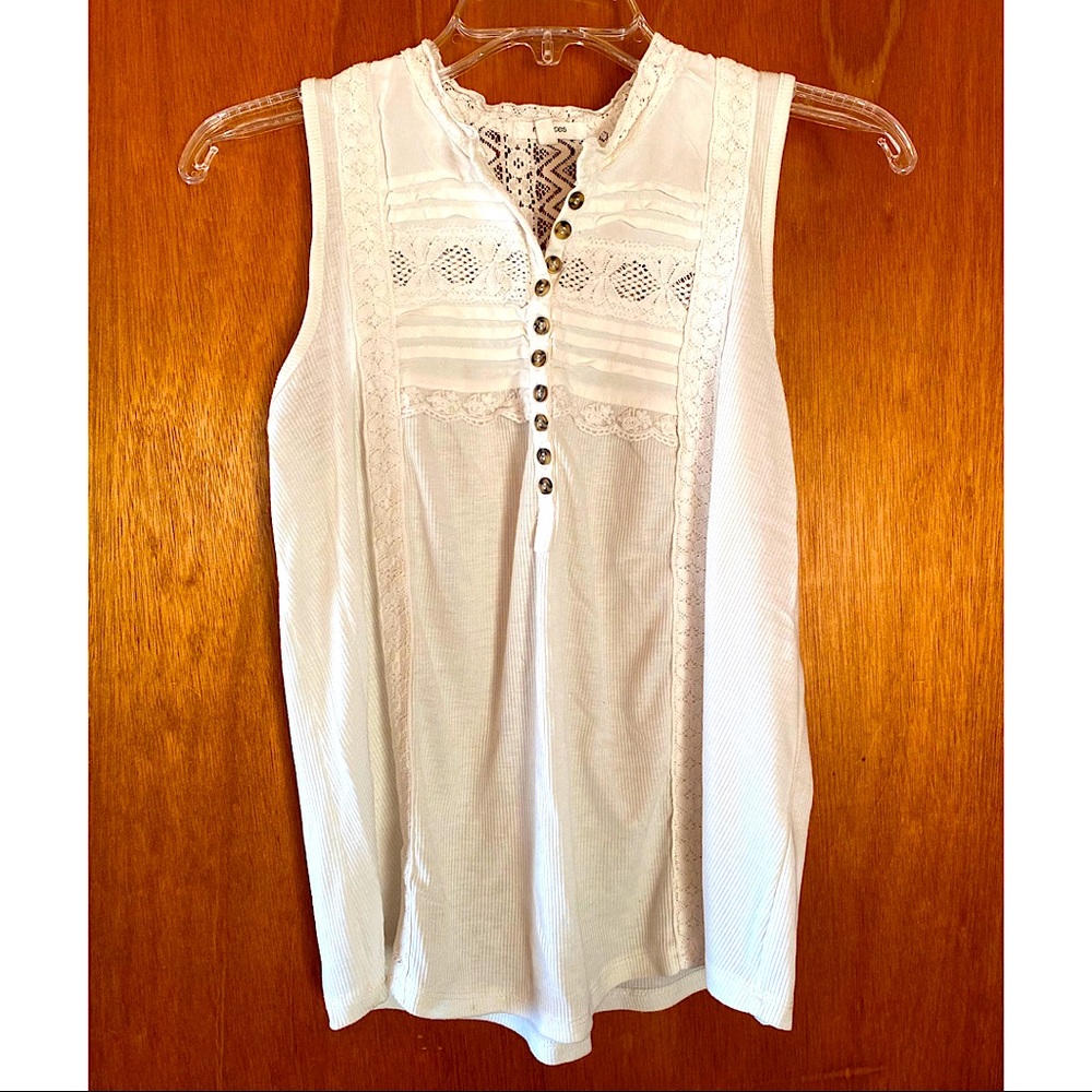 Maurices - White Lace Tank Top